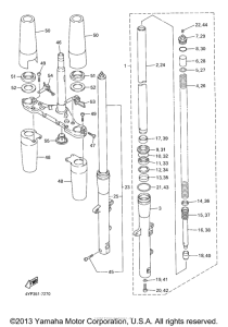 XVZ1300LTM Передняя вилка