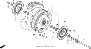 GL1500CF Переднее колесо