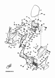 YP125RA (ABS) Стекло ветровое