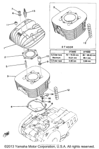 DT250D Cylinder head - cylinder
