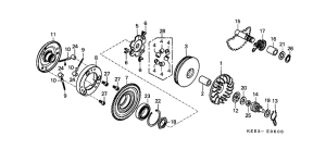 SJ100 Drive face /  kick starter spindle