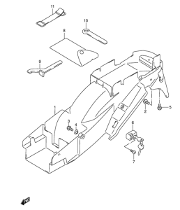 GSX600 Заднее крыло