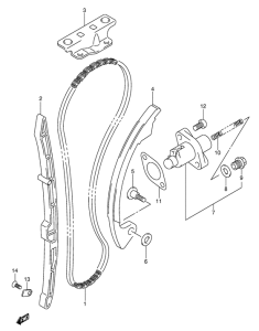 DR-Z400 Держатель направляющей