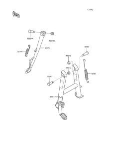 ZX500 Подножка