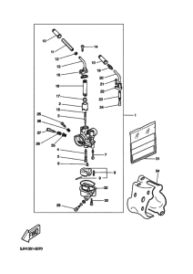 CW50 CW50P Carburetor assy
