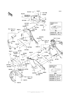 KLZ1000 Cowling (Center)