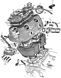 CB72 Цилиндр и головка цилиндра
