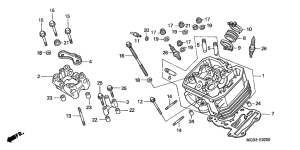 XL650V Передняя головка цилиндров