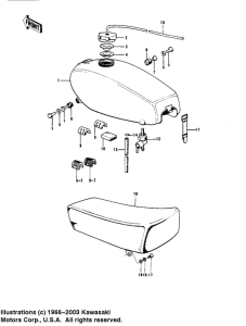 KX400 Fuel tank / seat