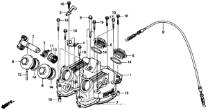 XR250R Крышка головки цилиндров