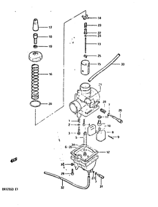 DR125 Carburetor assy