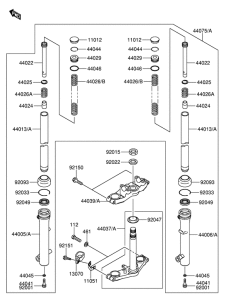 DR-Z110 Вилка передней оси