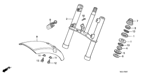 Z50G Front fork / horn