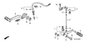 CB600F (ABS) Brake pedal assy