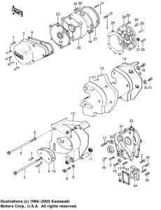 KZ1000 Крышки двигателя