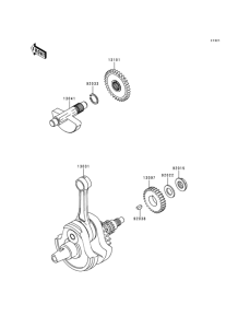 KLX300R Коленвал