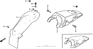 XL100S Rear fender 81-85