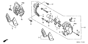 GL1500CD Передний суппорт