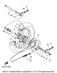 YZ80J1 Переднее колесо
