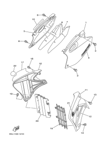 YZ250F Боковые обтекатели