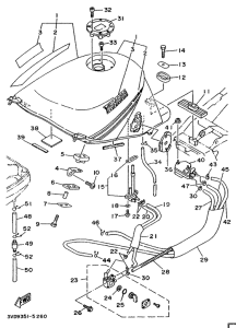 TDM850 Топливный бак