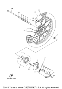 TTR110E Переднее колесо