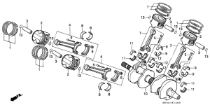 VFR750F Crankshaft / piston