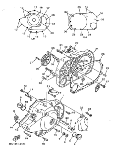 XVS1100 Крышка картера двигателя