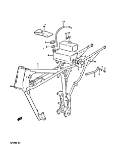 GP125 Frame - oil tank