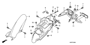 CBF125M Заднее крыло
