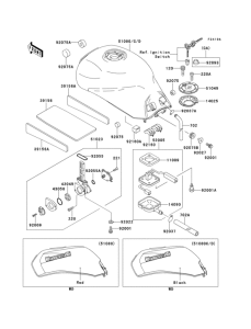 ZX1100 Fuel tank(1 / 2)(zx1100-e2 / e3)