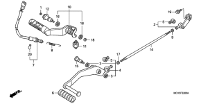 VTX1800C Brake pedal assy