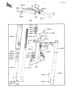 KZ550 Вилка передней оси