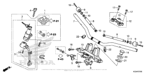 CB300F Handlebar + Top Bridge