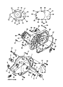 XVS1100 XVS11W Crankcase cover ass`y  (v