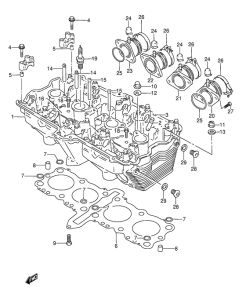 GSX600 Головка цилиндров