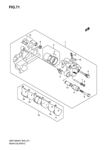 GSF1250S (ABS) Задний суппорт