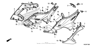 NC700X Боковые обтекатели