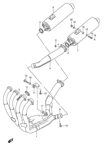 GSX-R1100 Muffler comp
