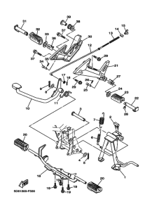 T135FI Support & repose pied