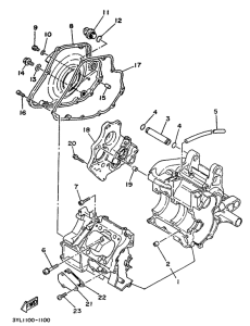 TZ250 Картер двигателя