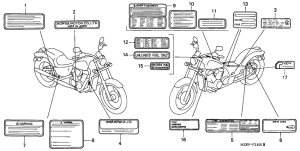 VT600C Лейбл предостережения