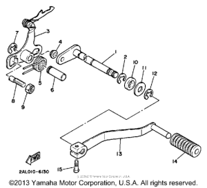 YSR50W Вал переключения