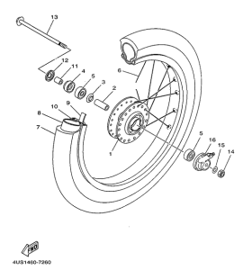 V110ZE Переднее колесо