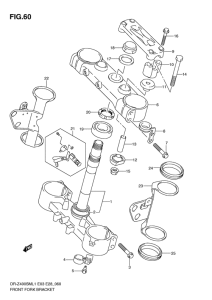 DR-Z400 Кронштейн передней вилки