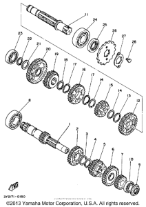 XT250K Трансмиссия