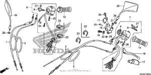 CMX250C Handle lever + switch + cable