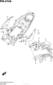 GSX-S750 (ABS) Задний бампер