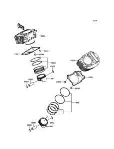 VN900 Цилиндр и поршни
