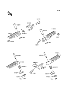 ZX250 Подножки